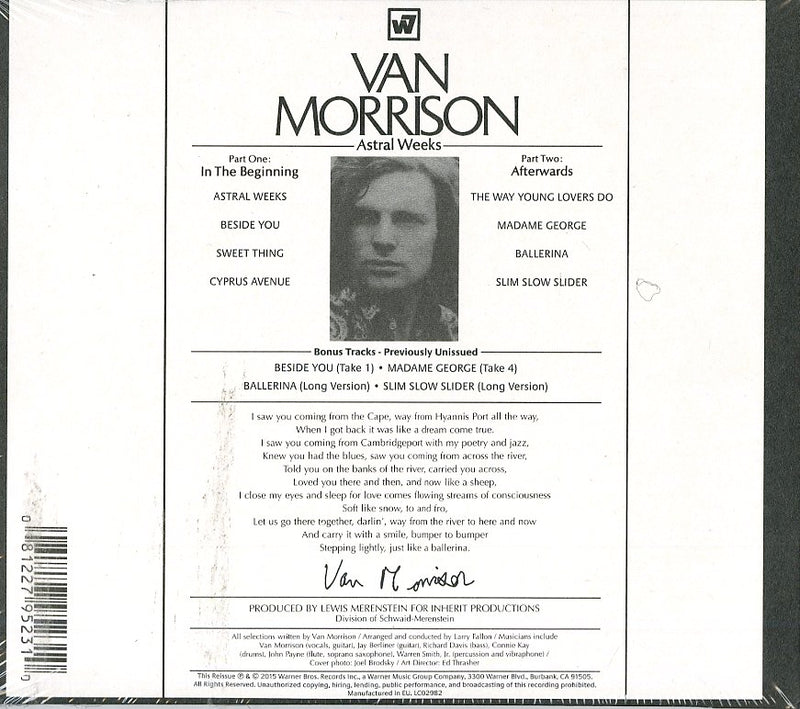 Morrison Van - Astral Weeks (Expanded Edt.Remastered) Cd 0081227952310