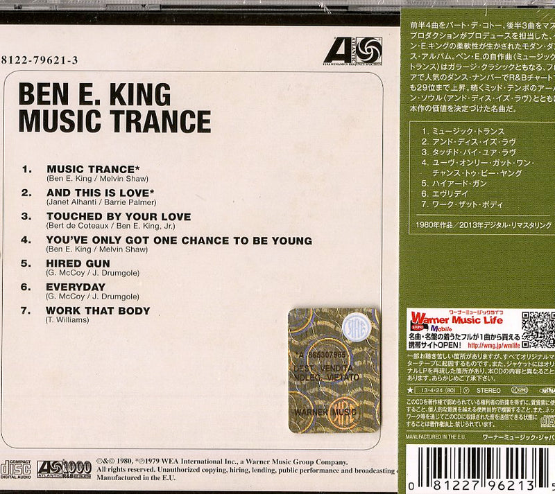 King Ben E. - Music Trance (Japan Atlantic) Cd 0081227962135