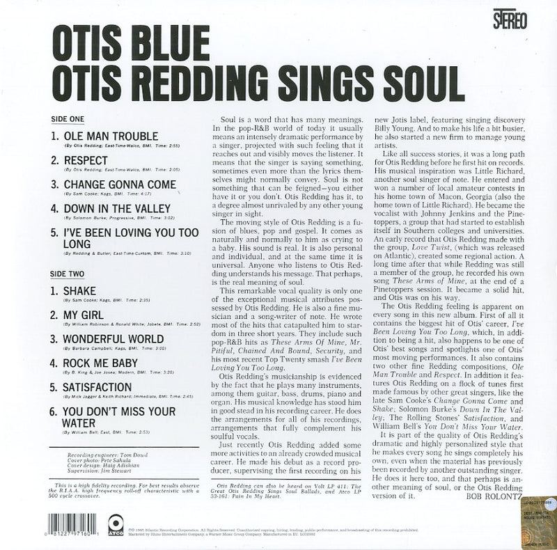 Redding Otis - Otis Blue Otis Redding Sings Soul (Special Edt.) Lp 0081227971601
