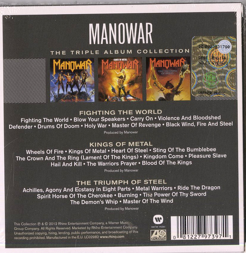 Manowar - The Triple Album Collection Cd 0081227973971