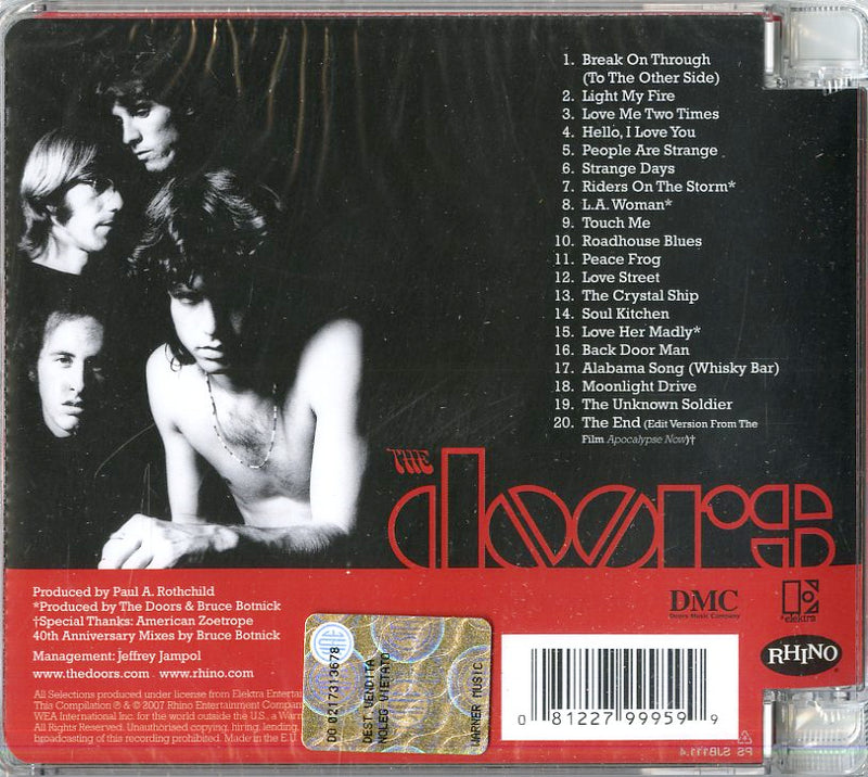 Doors - The Very Best Of Cd 0081227999599