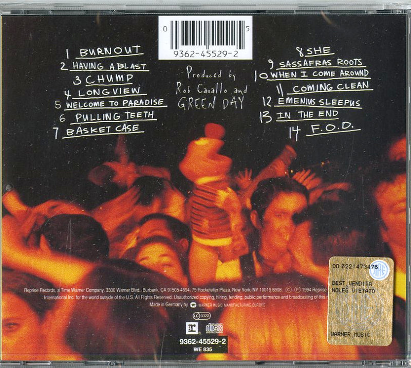 Green Day - Dookie Cd 0093624552925