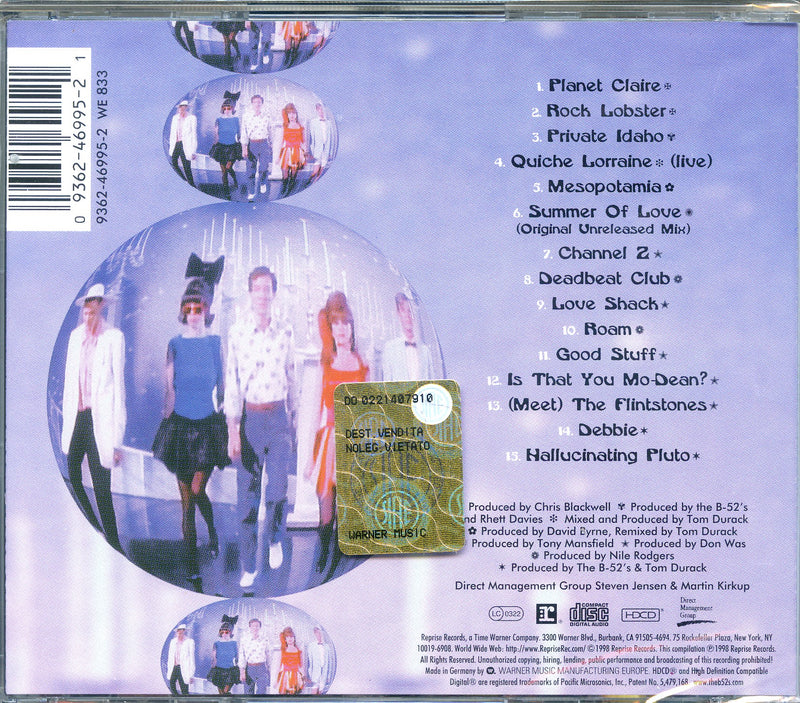 B-52'S The - Time Capsule:Songs For A Future Cd 0093624699521