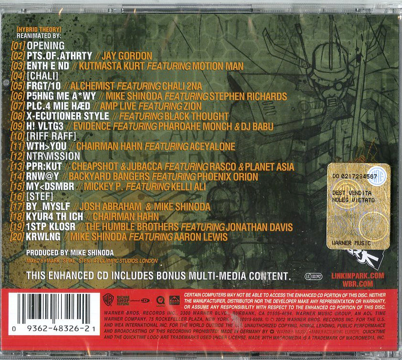 Linkin Park - Reanimation Cd 0093624832621
