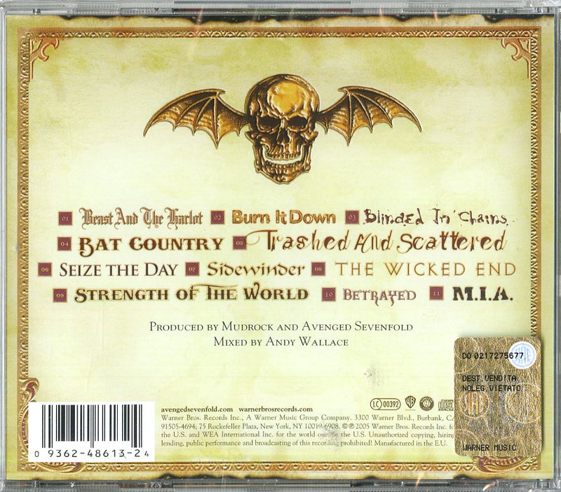 Avenged Sevenfold - City Of Evil Cd 0093624861324