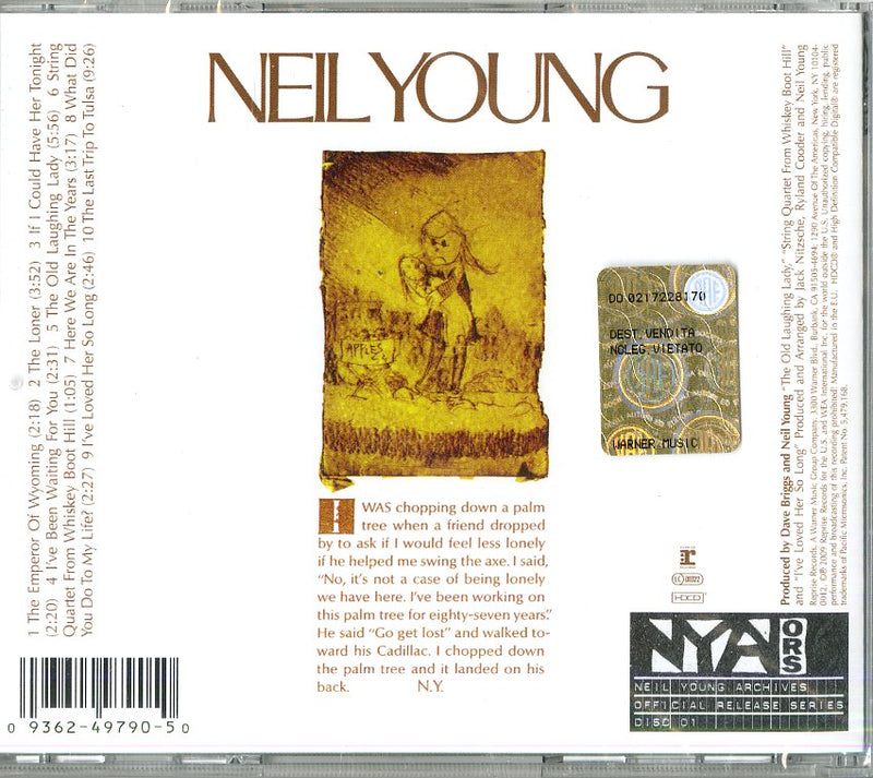 Young Neil - Neil Young (Remaster) Cd 0093624979050