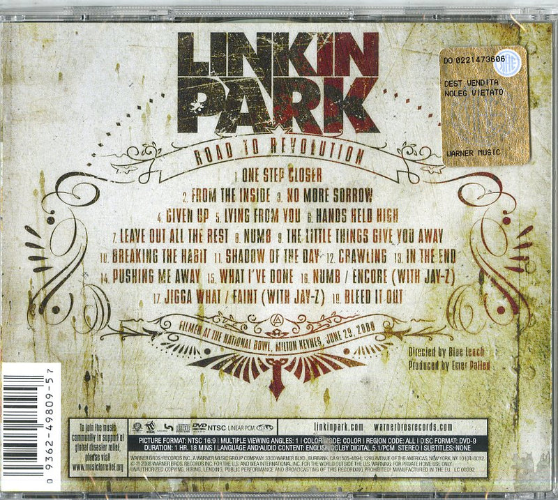 Linkin Park - Road To Revolution:Live At Milton Keynes Cd 0093624980957