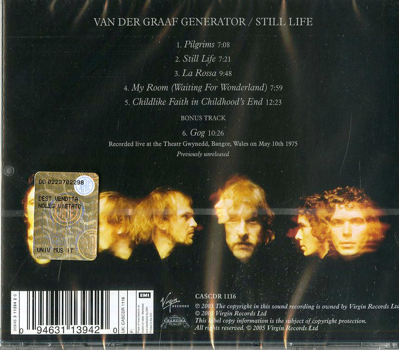 Van Der Graaf Genera - Still Life (Digital Remastered) CD 0094631139420