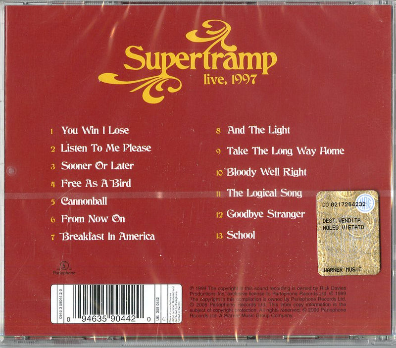 Supertramp - Live Cd 0094635904420