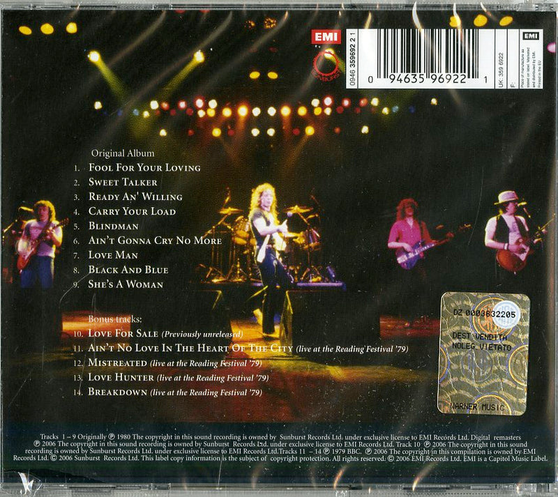 Whitesnake - Ready An' Willing (2006 Remaster) Cd 0094635969221