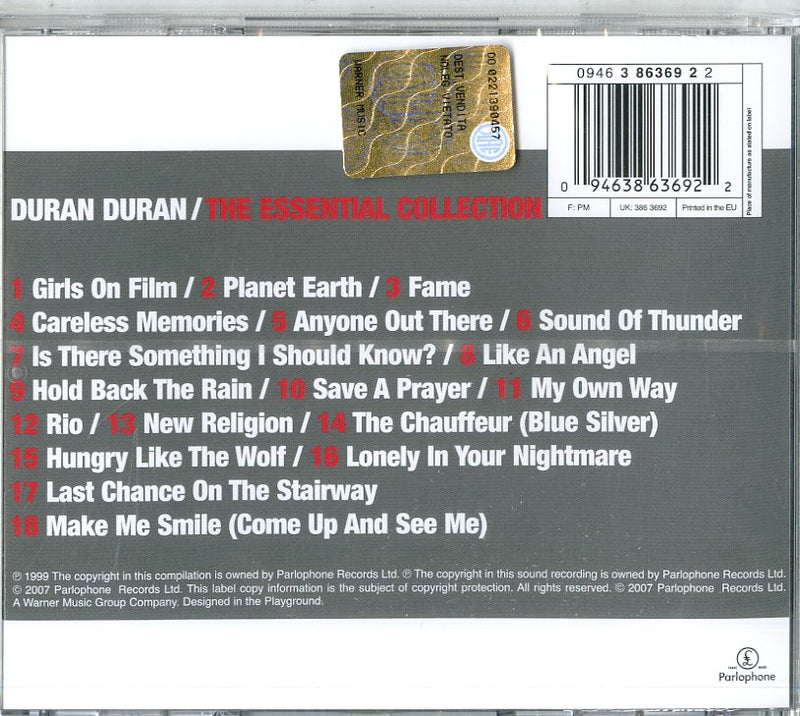 Duran Duran - The Essential Collection Cd 0094638636922