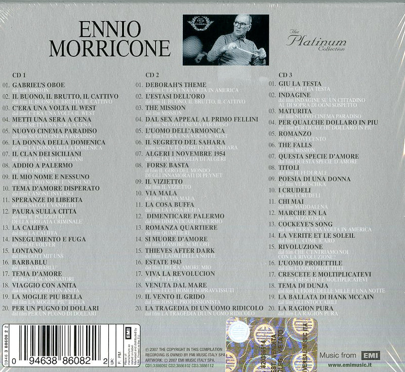 Morricone Ennio - The Platinum Collection Cd 0094638860822