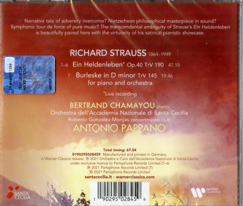 Antonio Pappano - Strauss Richard Ein Heldenleben,Burleske Cd 0190295028459