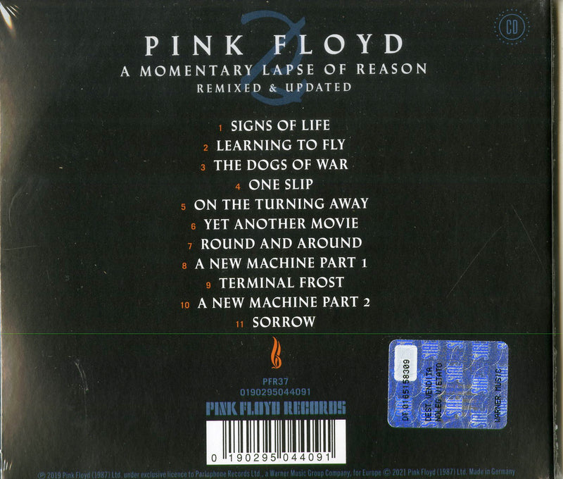 Pink Floyd - A Momentary Lapse Of Reason Cd 0190295044091