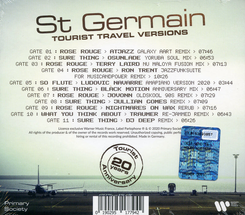 St Germain - Tourist (20°Th Anniversary Travel Versions Edt.) Lp 0190295177966
