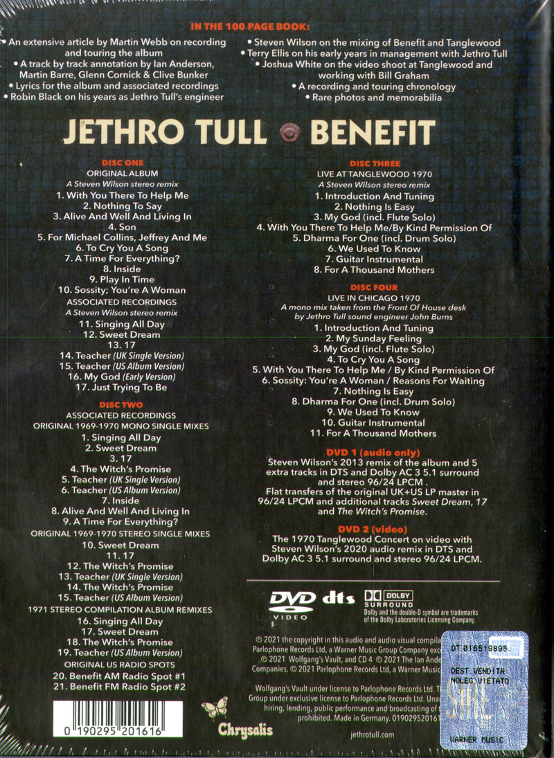 Jethro Tull - Benefit (50Th Anniversary) (Box 4 Cd + 2 Dvd) Cd 0190295201616