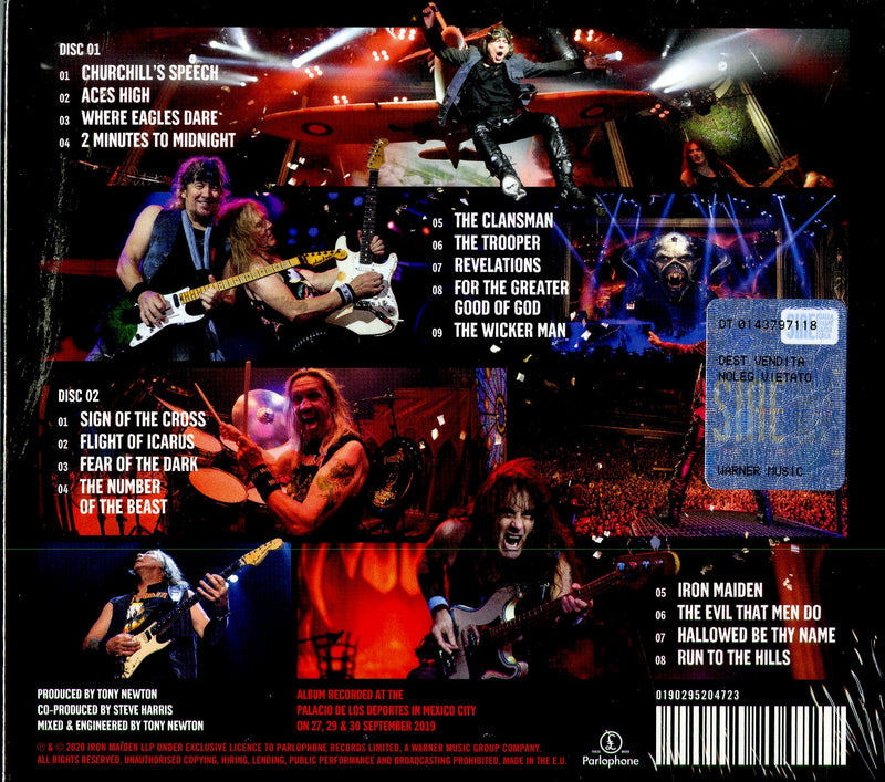 Iron Maiden - Nights Of The Dead Legacy Of The Beast Live In Mexico City Cd 0190295204723