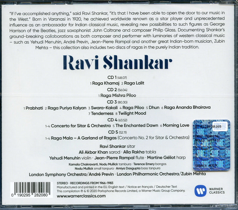 Shankar Ravi - Ravi Shankar Edition (Box 5 Cd) Cd 0190295282080