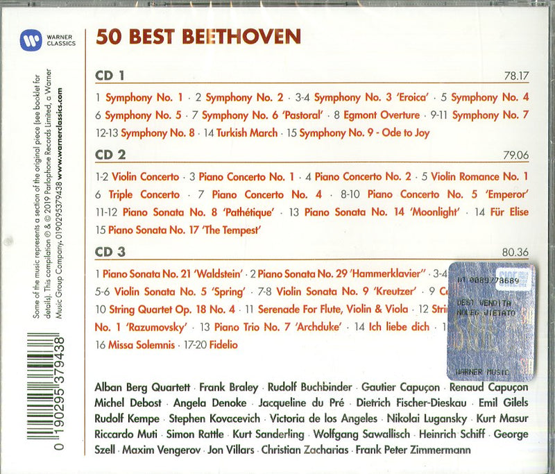 Compilation - 50 Best Beethoven CD 0190295379438