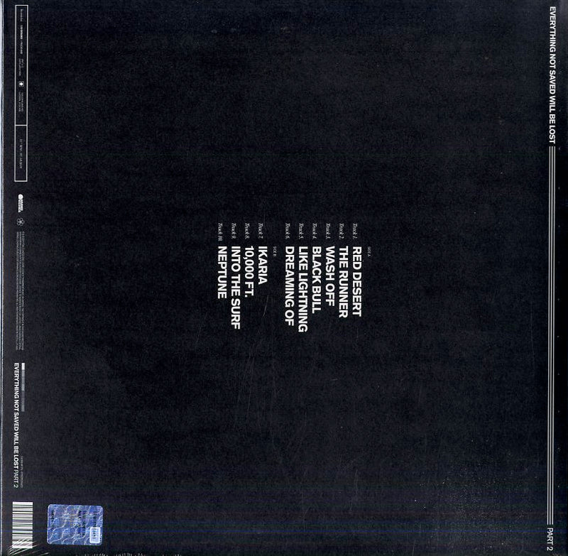 Foals - Everything Not Saved Will Be Lost Part 2 Lp 0190295394653