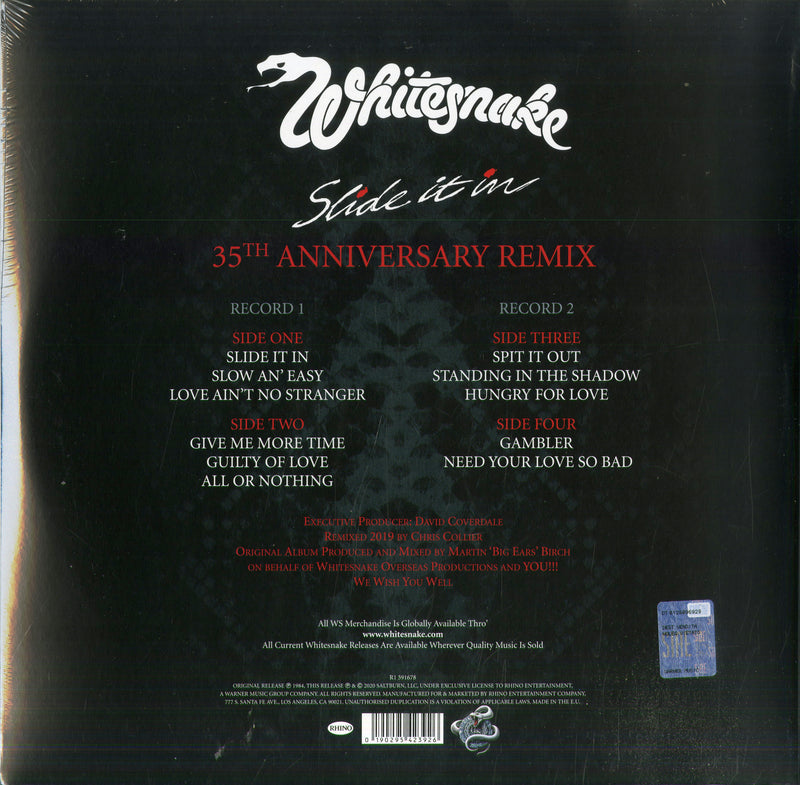 Whitesnake - Slide It In (35Th Anniversary Red Vinyl) Vinile LP - Vinyl record 0190295423926