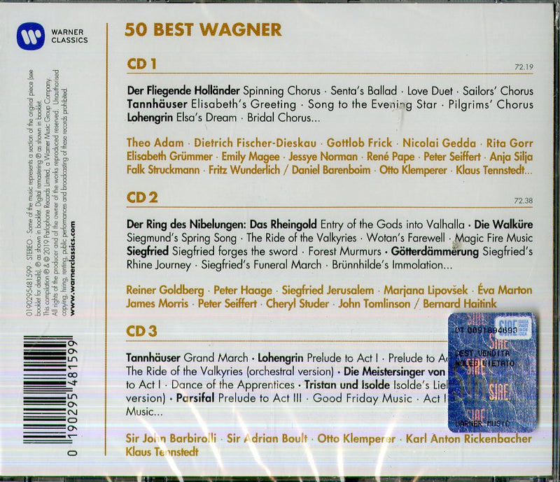 50 Best Series - 50 Best Wagner Cd 0190295481599