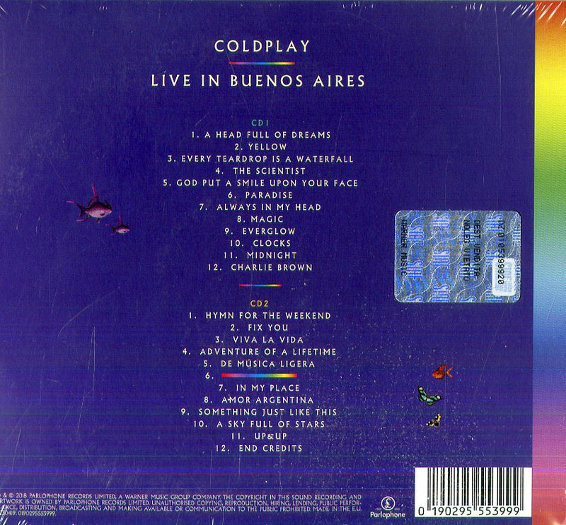 Coldplay - Live In Buenos Aires Cd 0190295553999