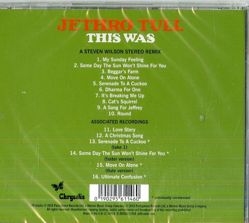 Jethro Tull - This Was Cd 0190295611460