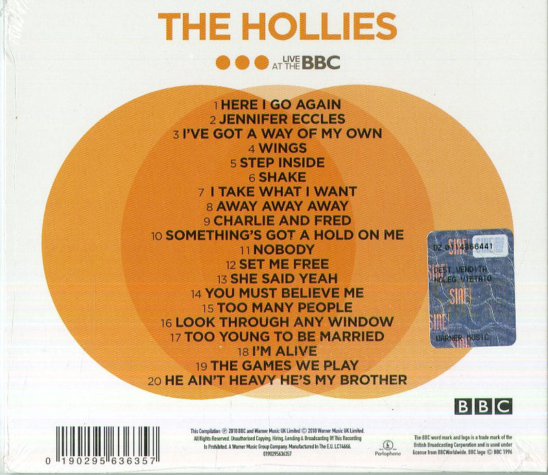 Hollies The - Live At The Bbc Cd 0190295636357