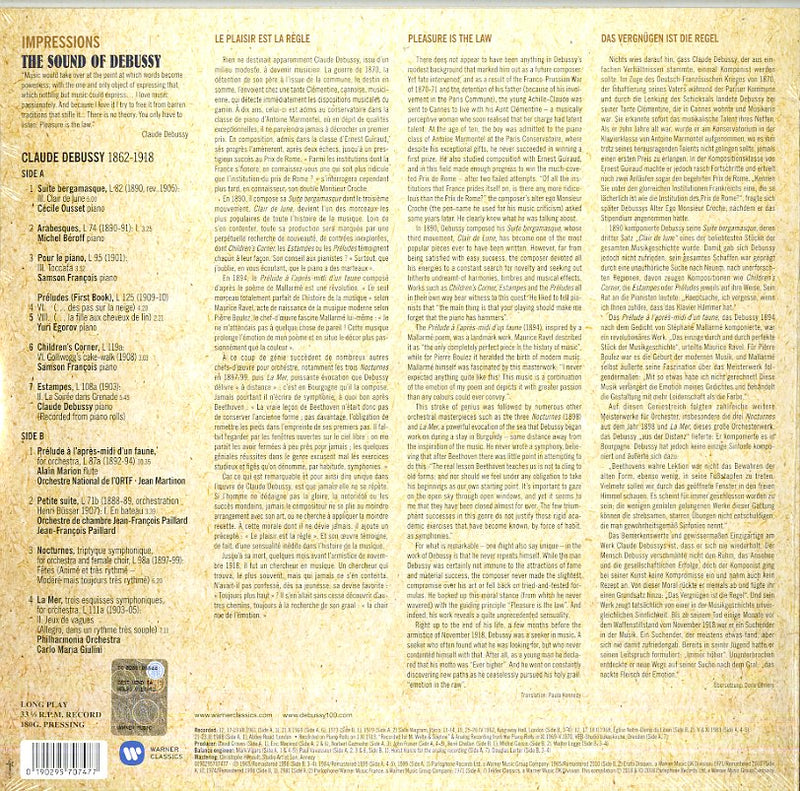 Impressions - The Sound Of Debussy Lp 0190295707477