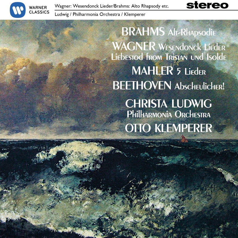 Christa Ludwig( Mezzo-Soprano), Philharmonia Orchestra & Chorus, Otto Klemperer - Brahms, Wagner, Beethoven, Mahler, Lieder Cd 0190295738853