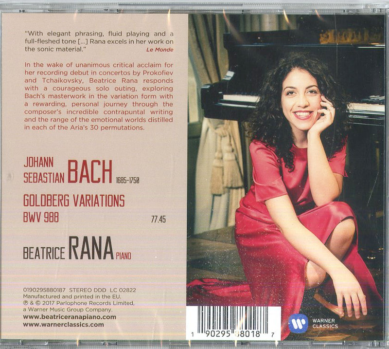 Rana Beatrice (Piano) - Goldberg Variations (Variazioni Di Goldberg Bwv988) CD 0190295880187