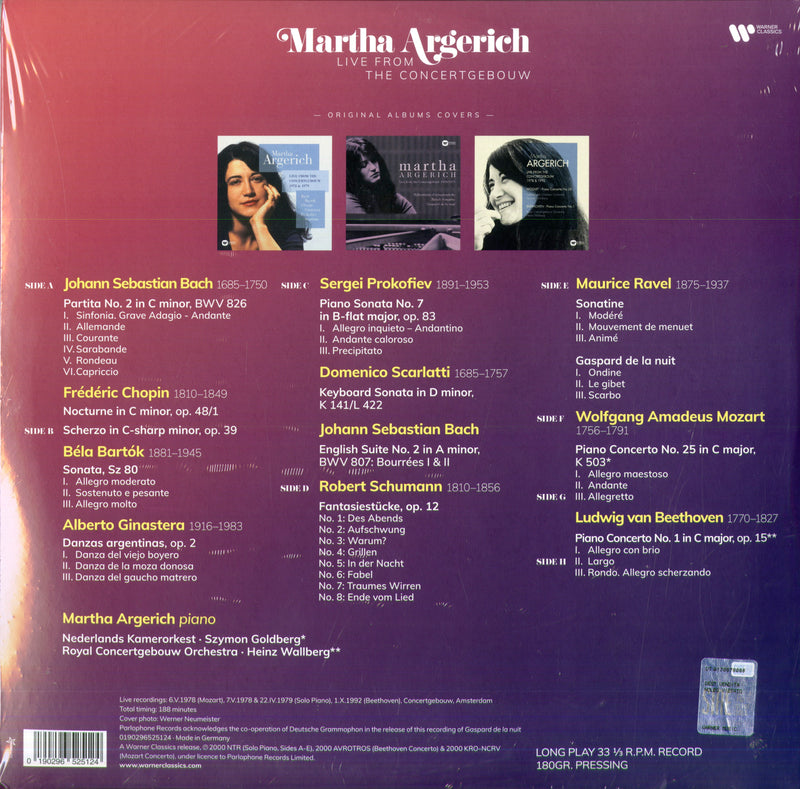 Argerich Marta - Live From The Concertgebouw Lp 0190296525124