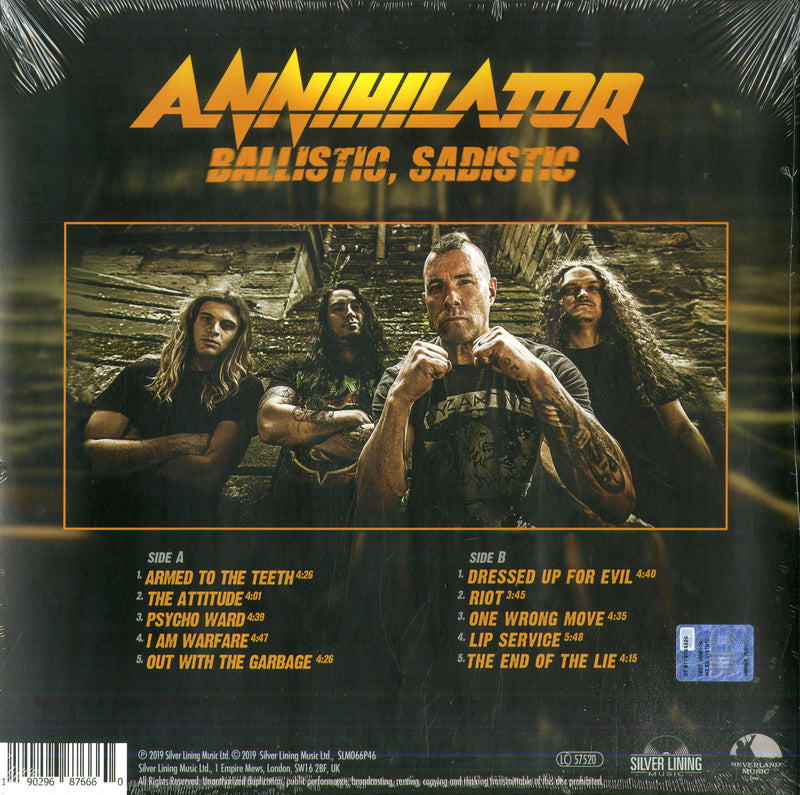 Annihilator - Ballistic, Sadistic Vinile LP - Vinyl record 0190296876660