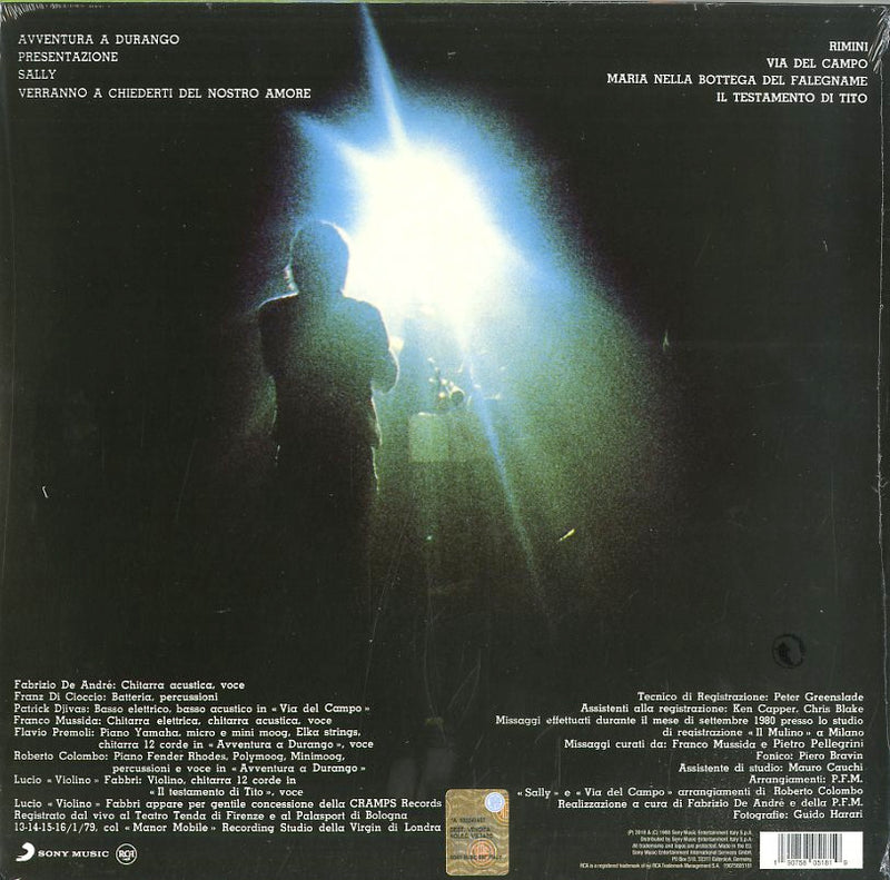 De Andre' Fabrizio - Arrangiamenti P.F.M. Vol.2 (Sleeve) Lp 0190758051819