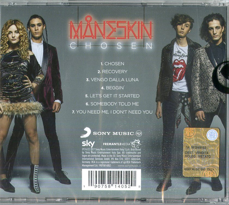 Maneskin - Chosen Cd 0190758140520