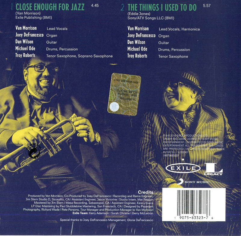 Morrison Van & Defrancesco Joey - Close Enough For Jazz, The Things I Use (Rsd18) Vinile LP - Vinyl record 0190758332376