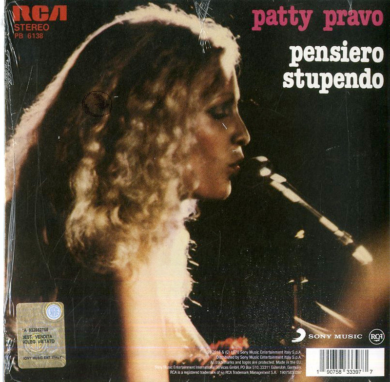 Pravo Patty - Pensiero Stupendo, Bello 7" (Rsd18) Vinile LP - Vinyl record 0190758333977