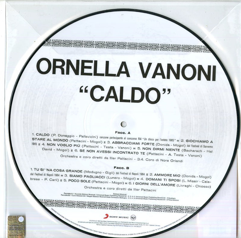 Vanoni Ornella - Caldo (Picture Disc Label) Vinile LP - Vinyl record 0190758532219