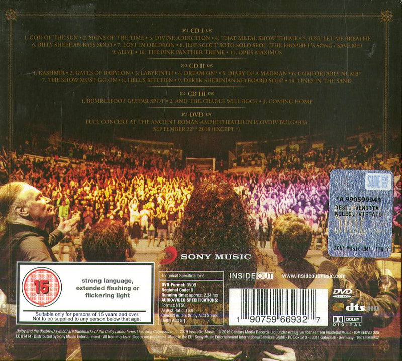 Sons Of Apollo - Live With The Plovdiv Psychotic Symphony (Special Edt.3Cd+Dvd) Cd 0190759669327