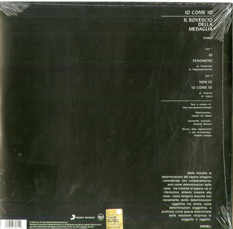 Rovescio Della Medaglia Il - Io Come Io (140 Gr. Sleeve Vinyl White Limited Edt.) (Rsd 2020) Lp 0194397858112