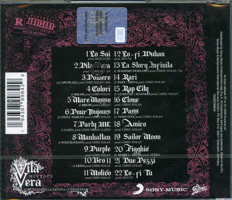 Tedua - Vita Vera - Mixtape, Aspettando La Divina Commedia (Red Edt.) Cd 0194397998429