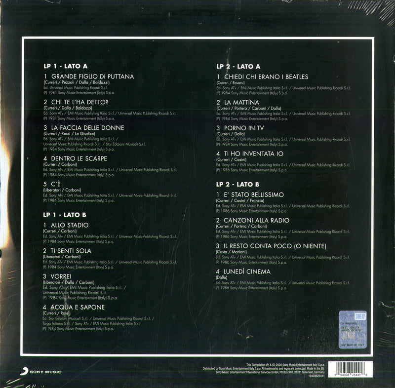 Stadio - Acqua E Sapone - I Grandi Successi (140 Gr. Vinyl Blue Sleeve Limited Edt.) Lp 0194398254418