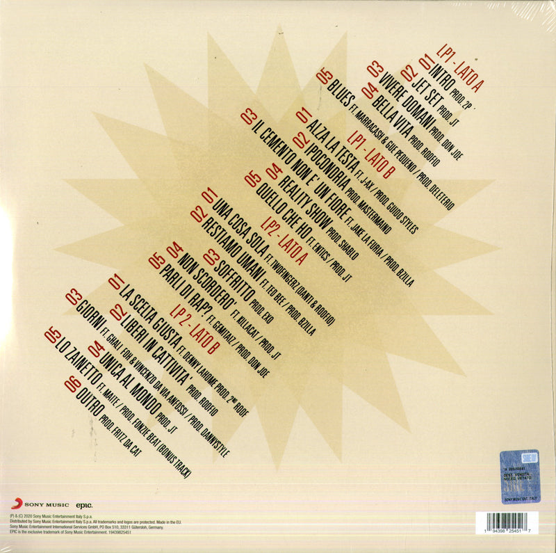 Fedez - Il Mio Primo Disco Da Venduto (140 Gr. Vinyl Yellow Sleeve Limited Edt.) Lp 0194398254517