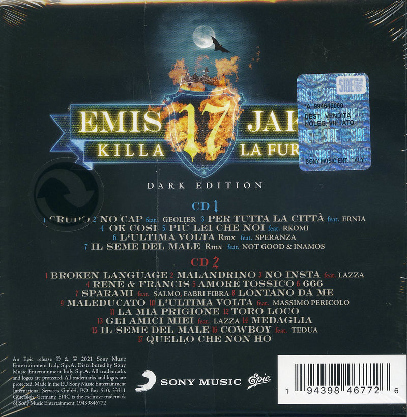 Emis Killa & Jake La Furia - 17 Dark Edition 2Cd + 17 Dark Edition Mask Cd 0194398467726