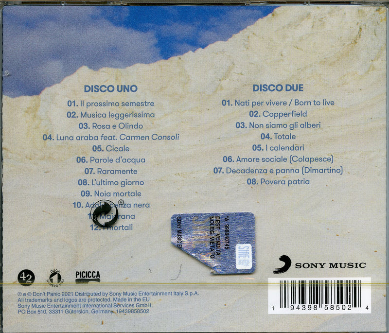 Colapesce, Dimartino - I Mortali 2 Cd 0194398585024
