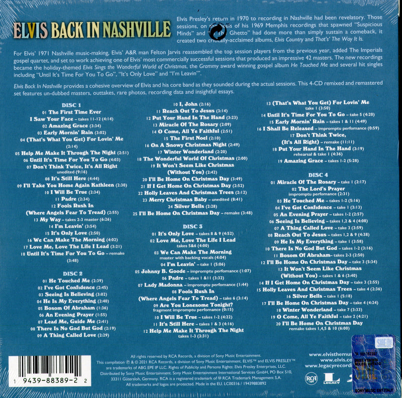 Presley Elvis - Back In Nashville Cd 0194398838922