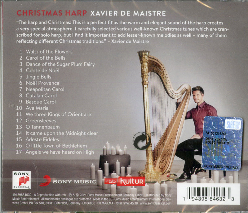 De Maistre Xavier - Christmas Harp Cd 0194398846323