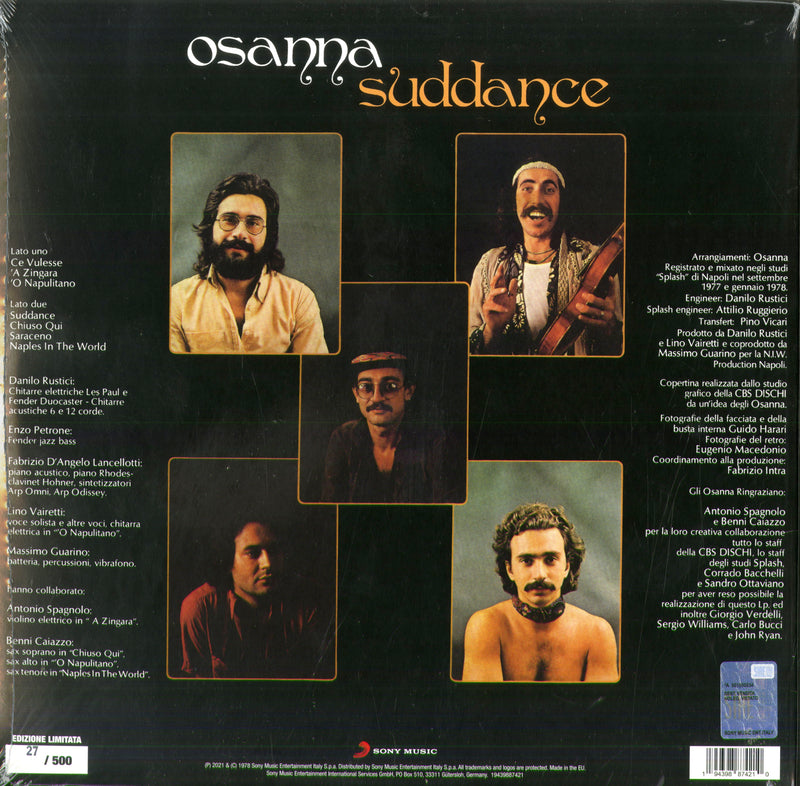 Osanna - Suddance (180 Gr. Vinyl Orange Ed. Numerata Limitata) Lp 0194398874210