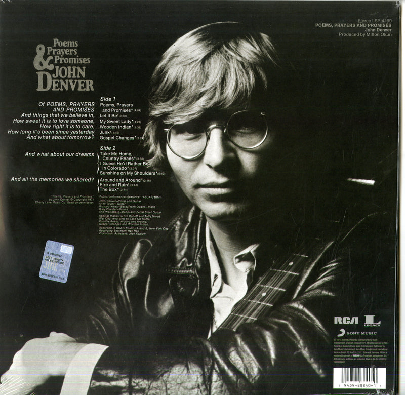 Denver John - Poems, Prayers & Promises Lp 0194398884011